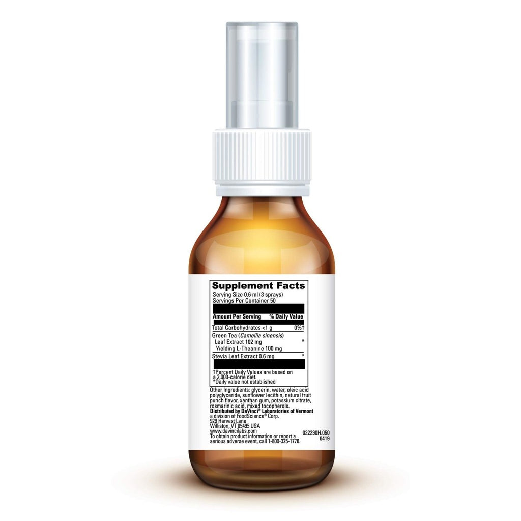Little DaVinci Calm - Calming Supplement for Kids* - Supports Relaxation, Focus and Alertness* - With Green Tea Leaf Extract and Stevia Leaf Extract - Fruit Punch Flavor - 30 ml