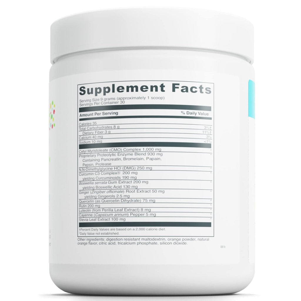 Little DaVinci Enzflame Kids - Powder Drink Mix Supplement to Support Muscle and Joint Comfort, Mobility and Immune Health* - With Calcium, Sodium, Enzymes, DMG, and More - Orange Flavor - 30 Servings