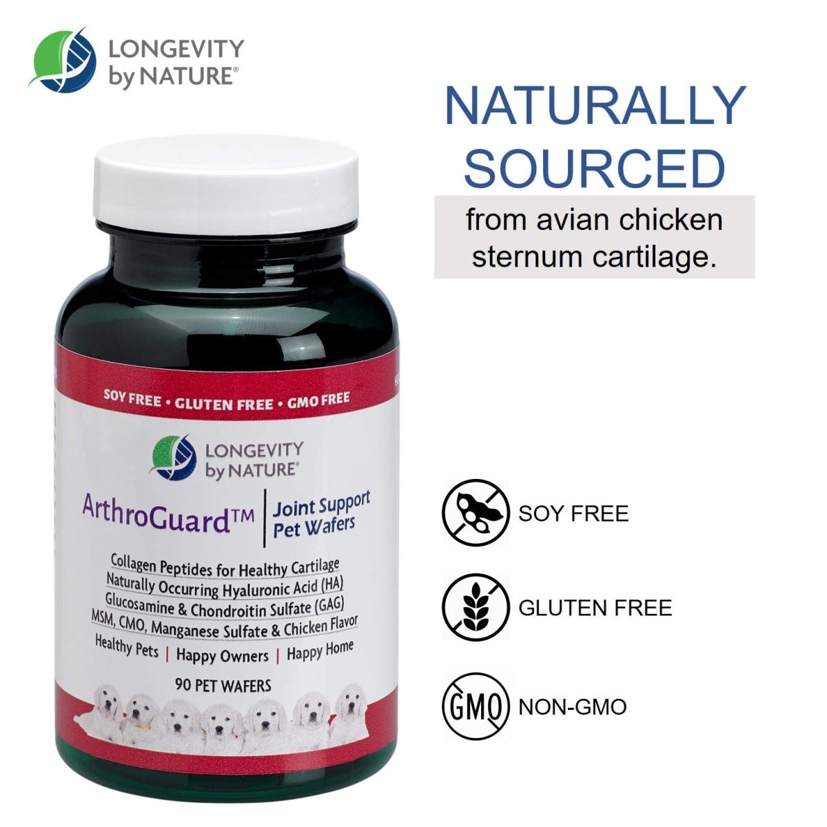 Longevity by Nature - ArthroGuard Joint Support Pet Wafers - 90 Wafers