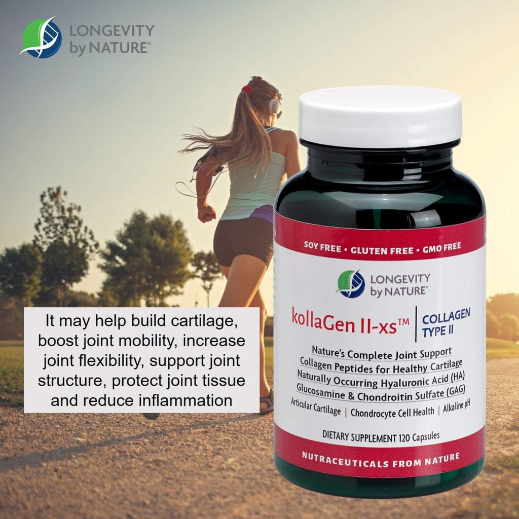 Longevity by Nature - KollaGen II-xs Collagen Type II - 120 Capsules  00215