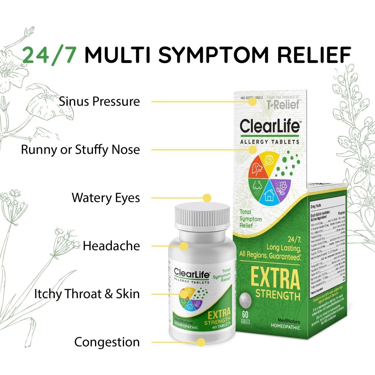 Medinatura ClearLife Allergy Extra Strength 60 Tablets