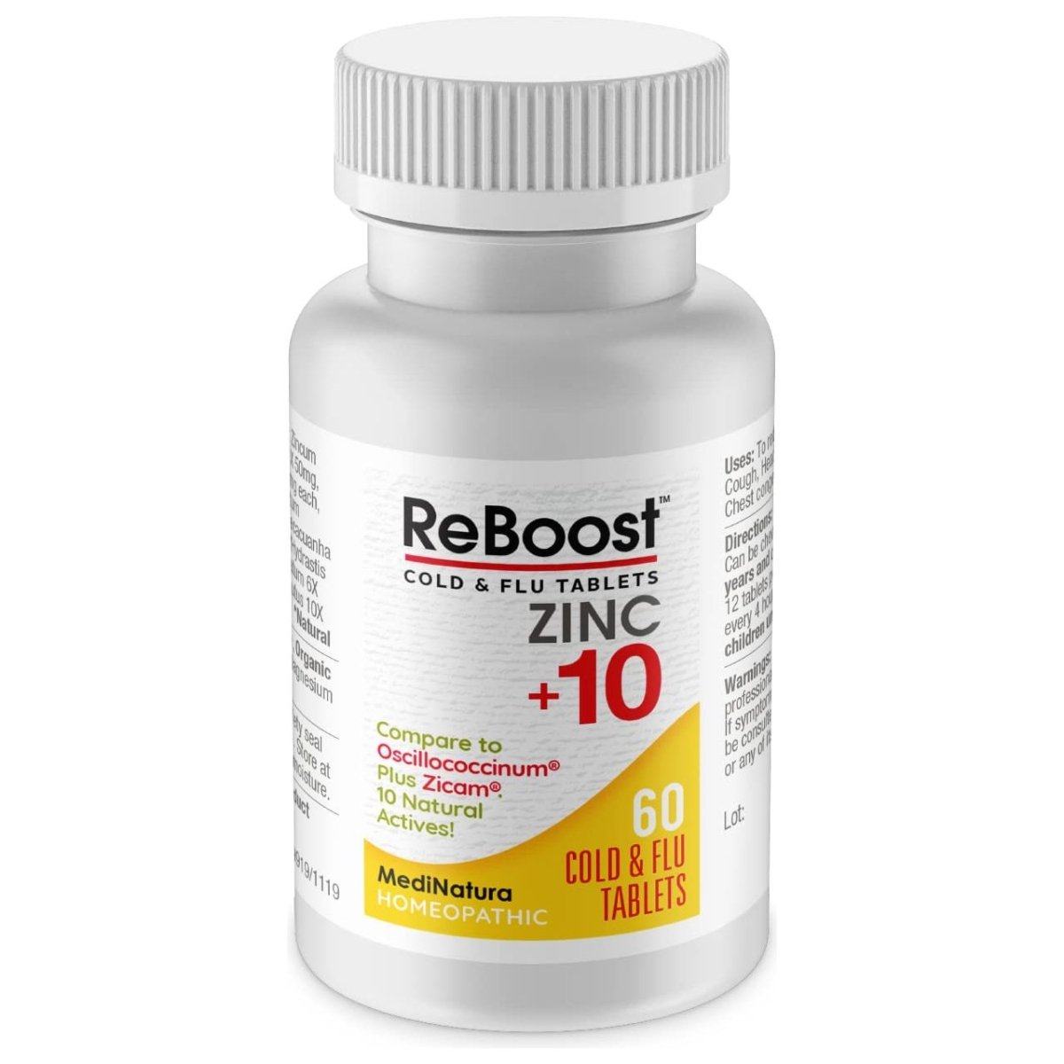 MediNatura Reboost Cold/Flu Lemon 60 Tablets