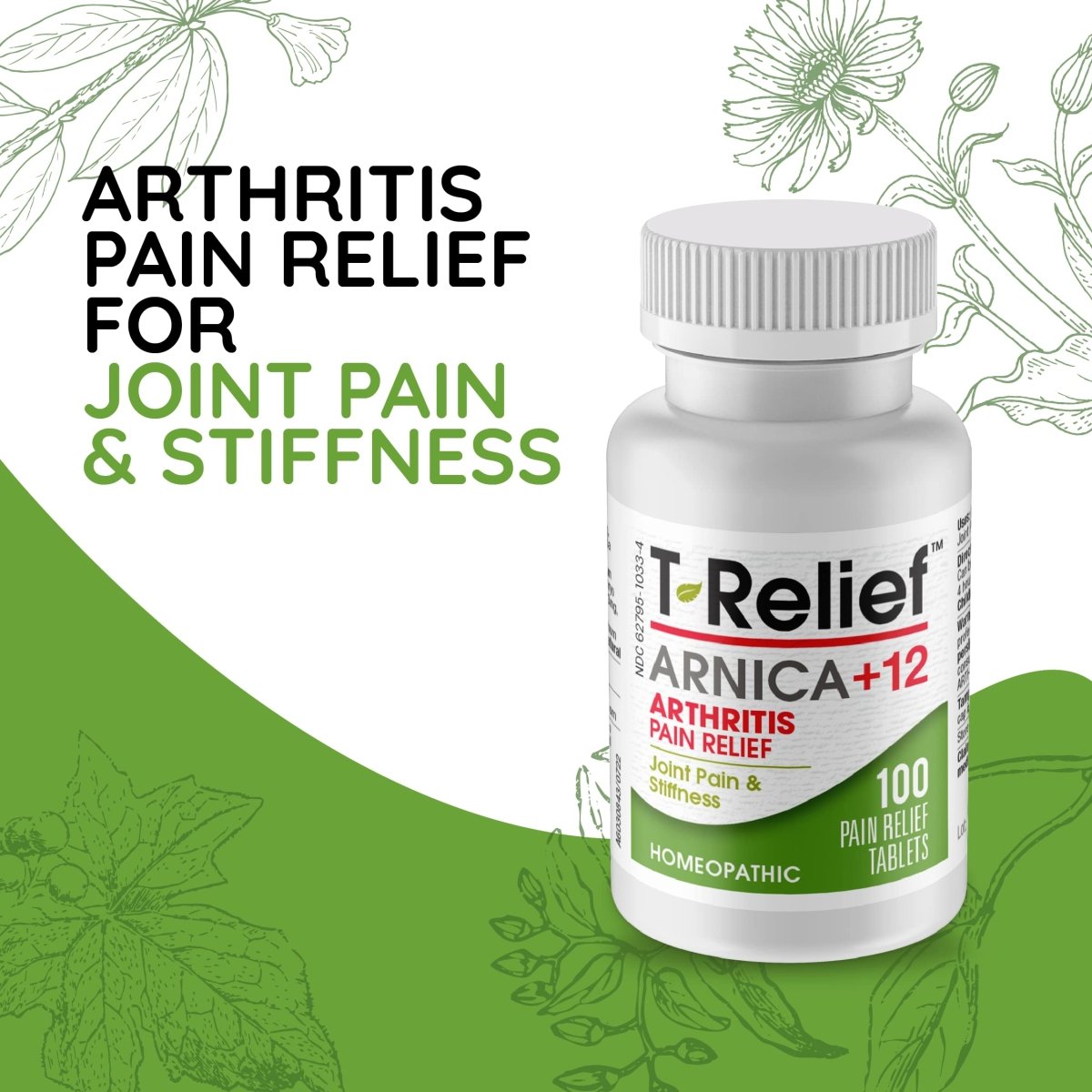 MediNatura T-Relief Arnica +12 Arthritis 100 Tablets