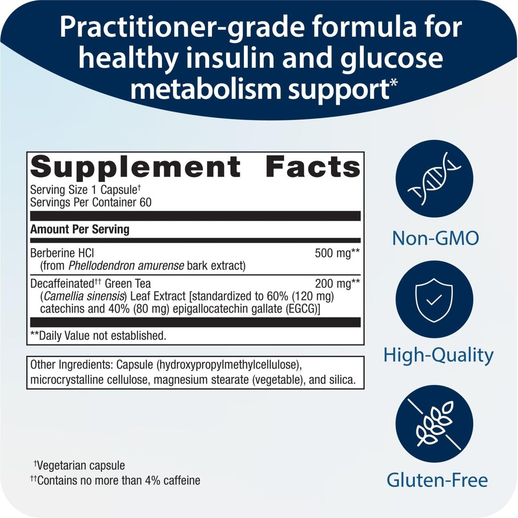 Metagenics Berberine GT - Supports Cardiovascular Health and Healthy Glucose Metabolism* | 60 Count