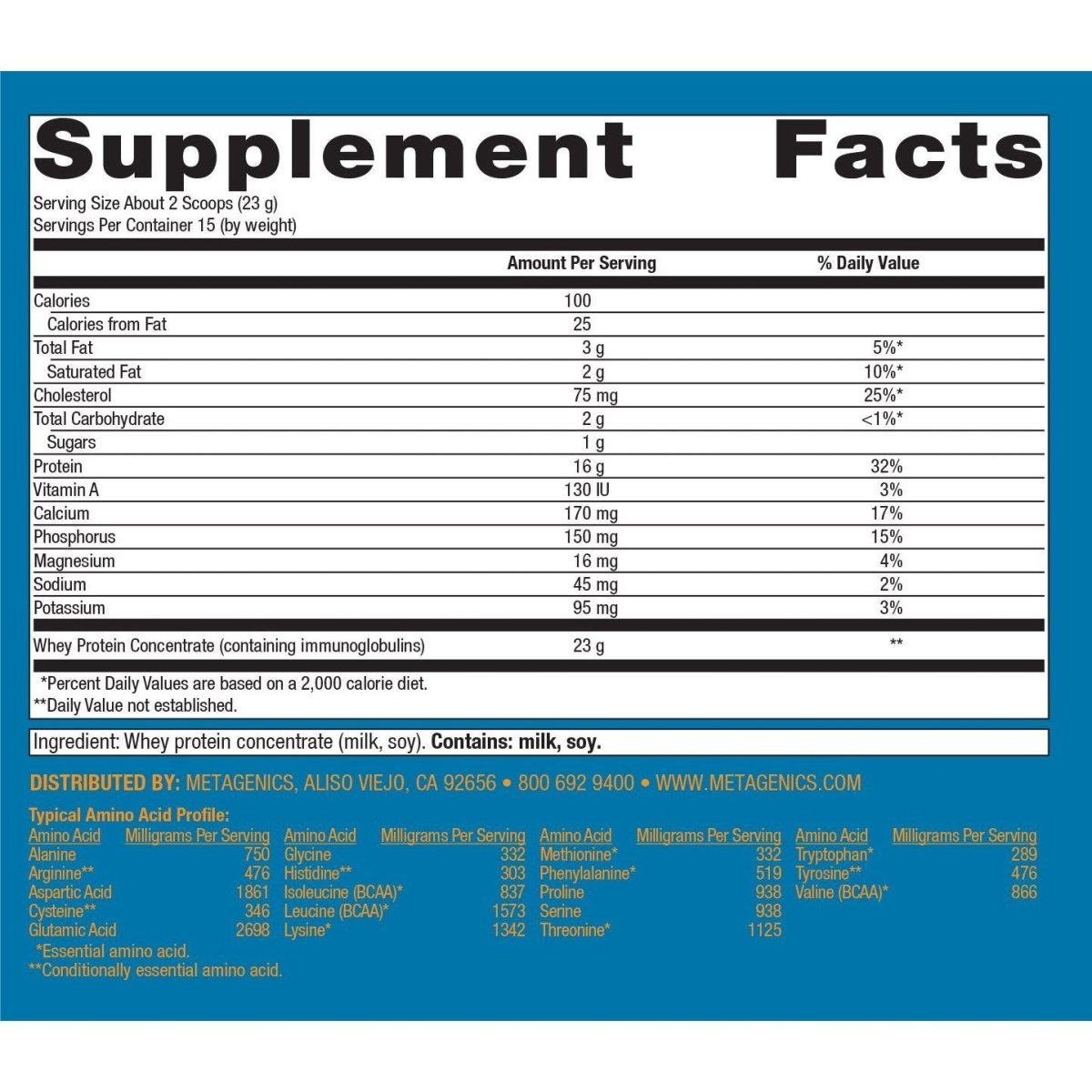Metagenics BioPure Protein powder 12.3oz (15 servings)