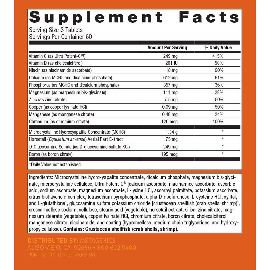 Metagenics Bone Builder Active Multivitamin Tablet - 60 Servings