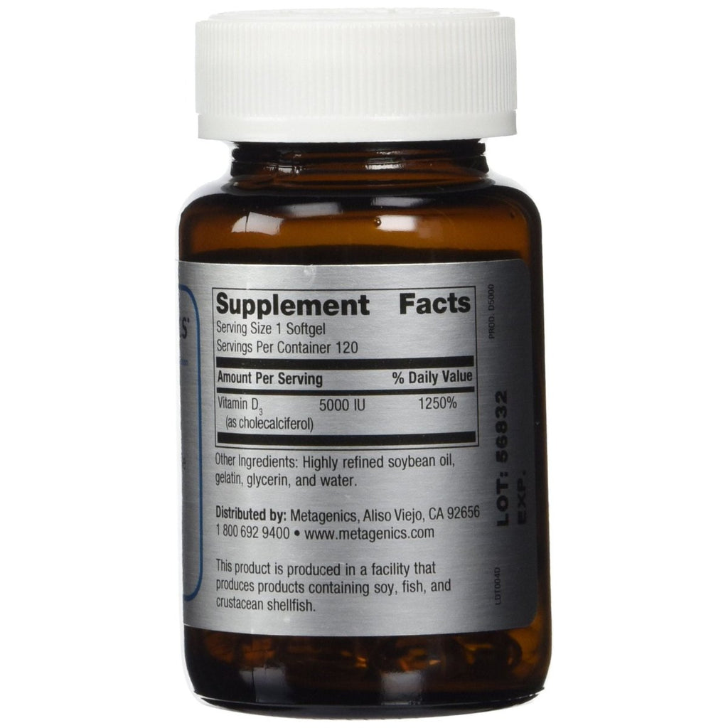 Metagenics, D3 5000, 120 Softgels