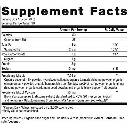Metagenics - Golden Fusion, Highly Bioavailable Curcumin and Grass-Fed? Collagen Peptides, 30 Servings