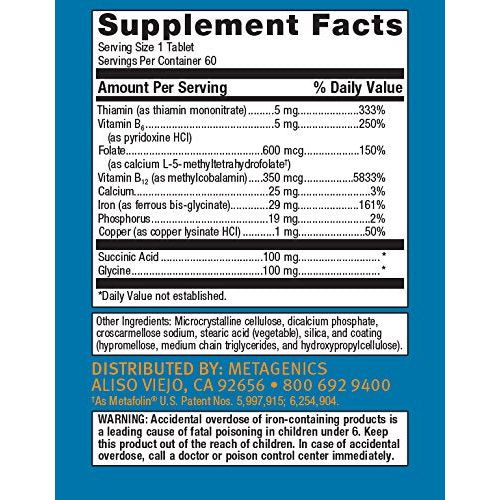 Metagenics Hemagenics Iron Supplement - 60 Count - Supports Healthy Red Blood Cell Function