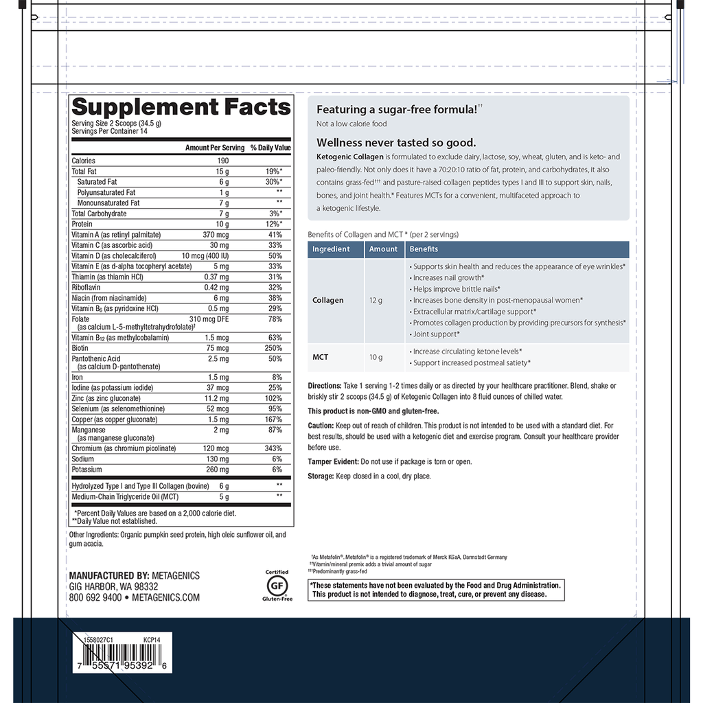 Metagenics Ketogenic Plain 30 Servings