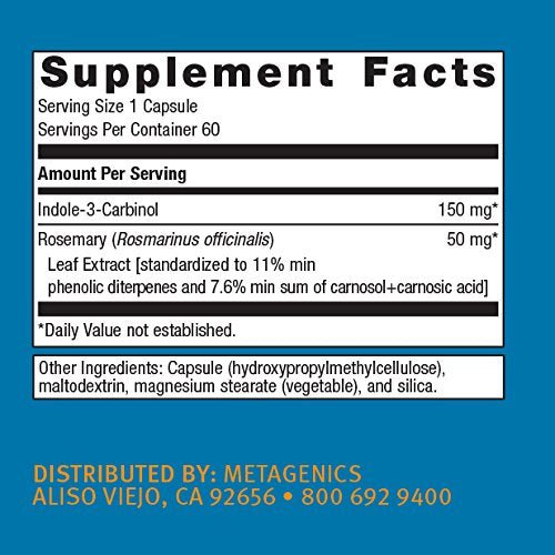 Metagenics Meta I 3 C? ? Stabilized Indole-3-Carbinol ? 60 Servings