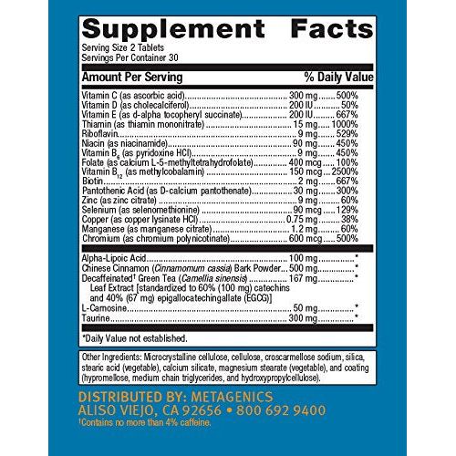 Metagenics - MetaGlycemX, 60 Count