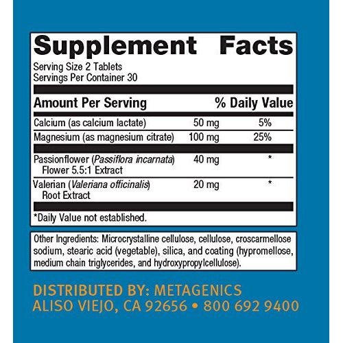 Metagenics MyoCalm | Muscle Relaxation and Comfort Formula with Passionflower and Valerian Root | 60 Tablets