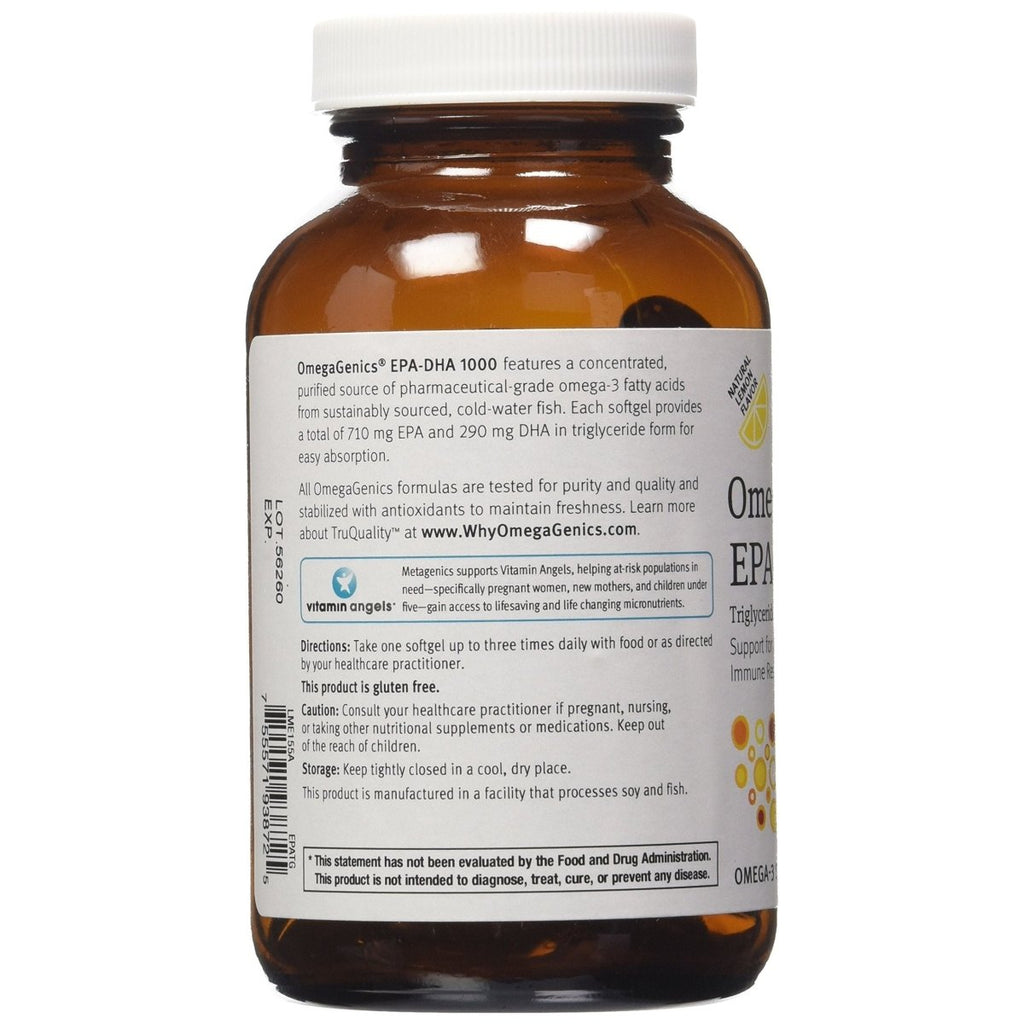 Metagenics OmegaGenics EPA-DHA 1000 Dietary Supplement, 60 Count