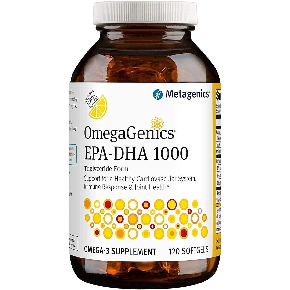 Metagenics OmegaGenics EPA-DHA 1000mg - Daily Omega 3 Fish Oil Supplement to Support Cardiovascular, Musculoskeletal and Immune System Health - 120 Count