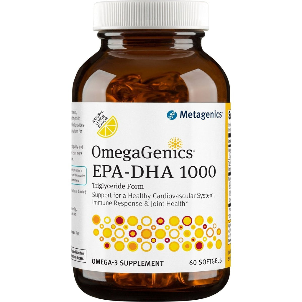 Metagenics OmegaGenics EPA-DHA 1000mg - Daily Omega 3 Fish Oil Supplement to Support Cardiovascular, Musculoskeletal and Immune System Health - 60 Count