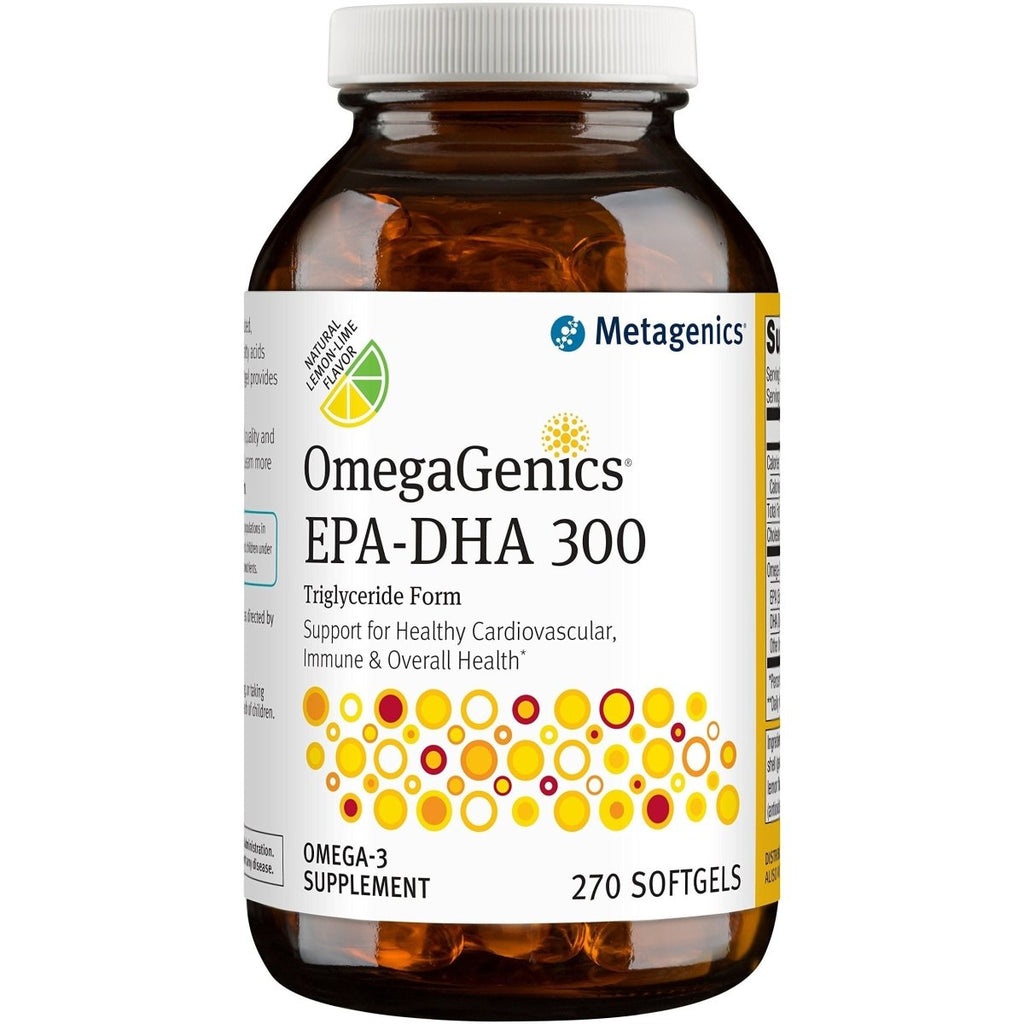 Metagenics OmegaGenics EPA-DHA 300mg - Daily Omega 3 Fish Oil Supplement to Support Cardiovascular, Musculoskeletal and Immune System Health - 270 Softgels