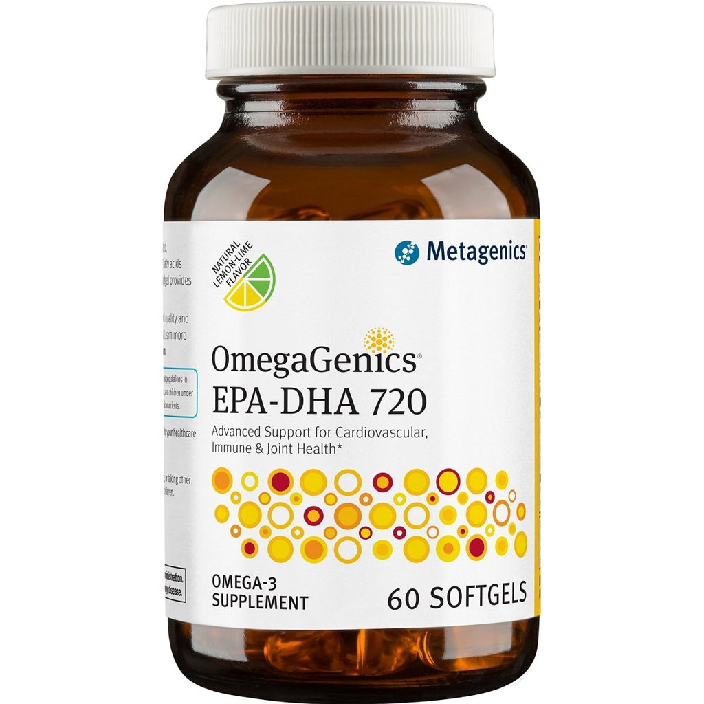 Metagenics OmegaGenics EPA-DHA 720mg - Daily Omega 3 Fish Oil Supplement to Support Cardiovascular, Musculoskeletal and Immune System Health - 60 Count