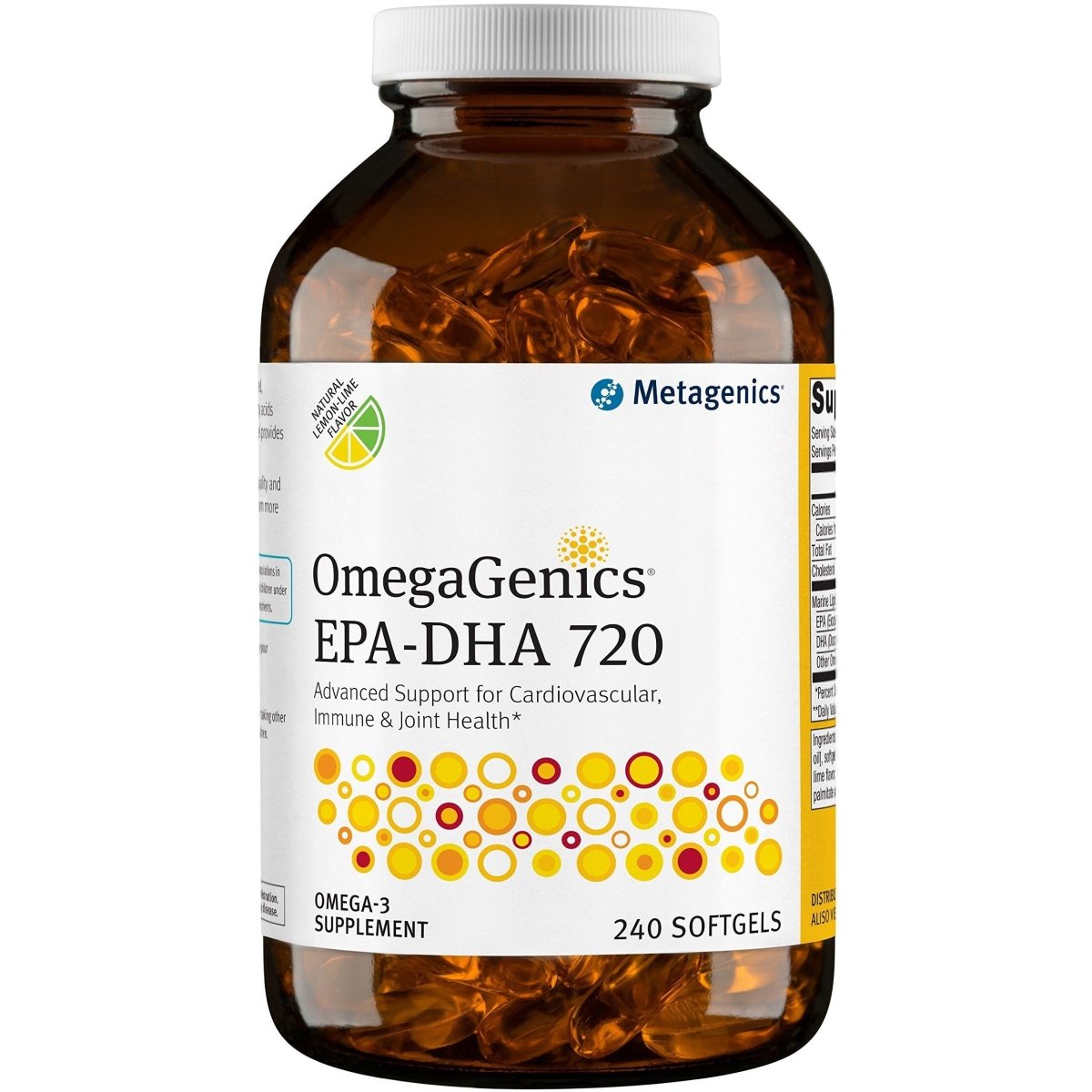 Metagenics OmegaGenics EPA-DHA 720mg Nutritional Supplement Daily Omega 3 Fish Oil Supplement to Support Cardiovascular Softgel - 240 Count