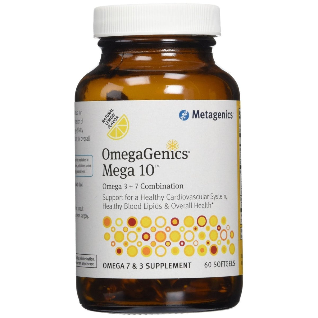 Metagenics - OmegaGenics Mega 10 Omega 7 + 3 Combination - 60 Softgels- 2 Pack