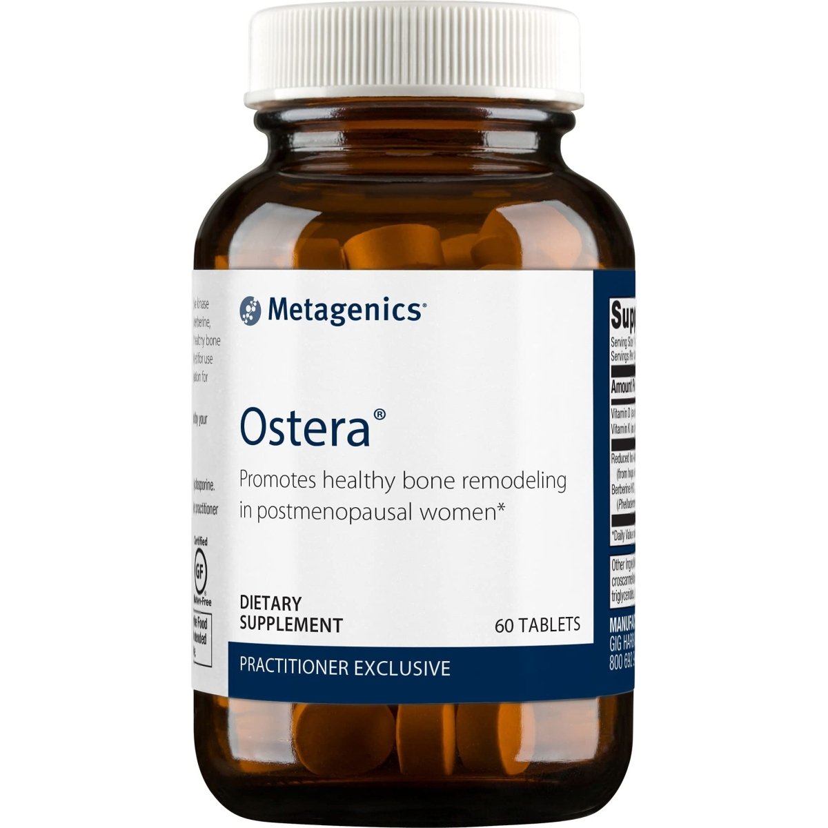 Metagenics Ostera Supplement with Vitamin D, K and Berberine to Promote Healthy Bone Remodeling in Postmenopausal Women - 60 Tablets