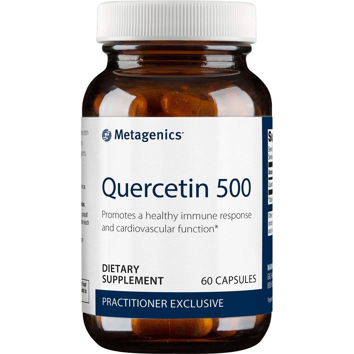 Metagenics Quercetin 500mg Capsule Supplement Helps Promote a Healthy Immune Response and Cardiovascular Function - 60 Capsules