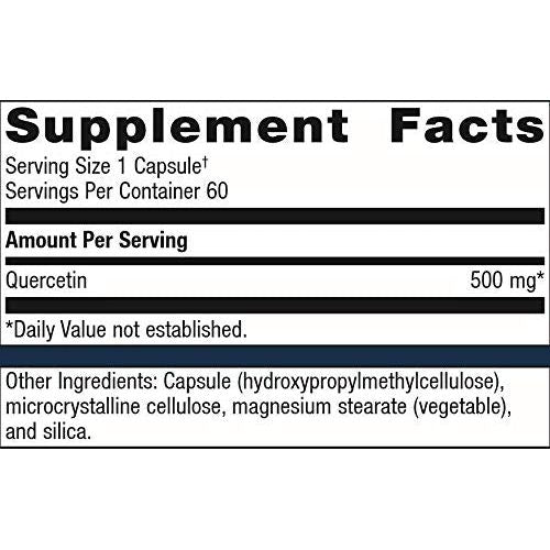 Metagenics Quercetin 500mg Capsule Supplement Helps Promote a Healthy Immune Response and Cardiovascular Function - 60 Capsules