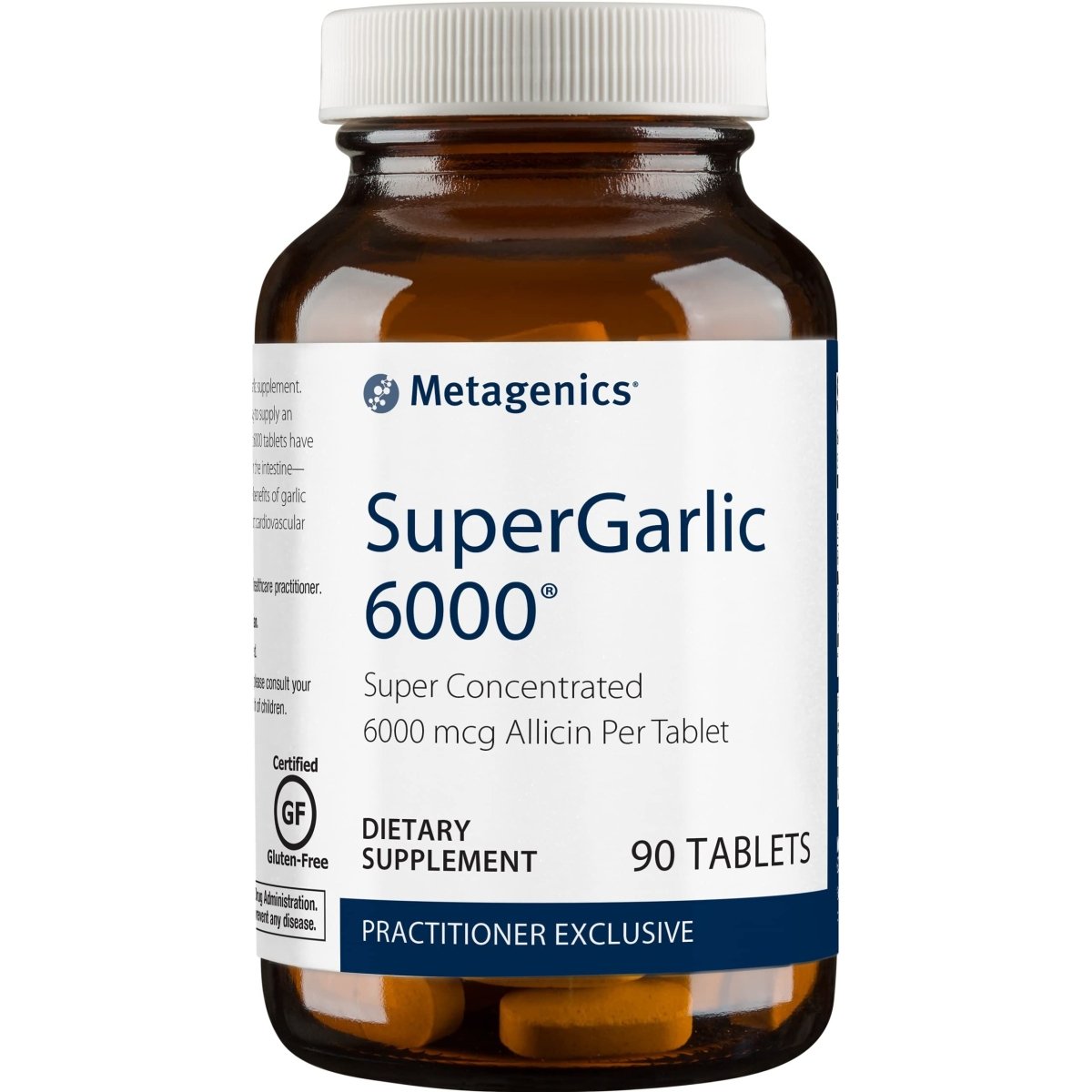 Metagenics SuperGarlic 6000, Concentrated Garlic Supplement, 6000 mcg Allicin Per Tablet to Help Support Healthy Triglycerides - 90 Count