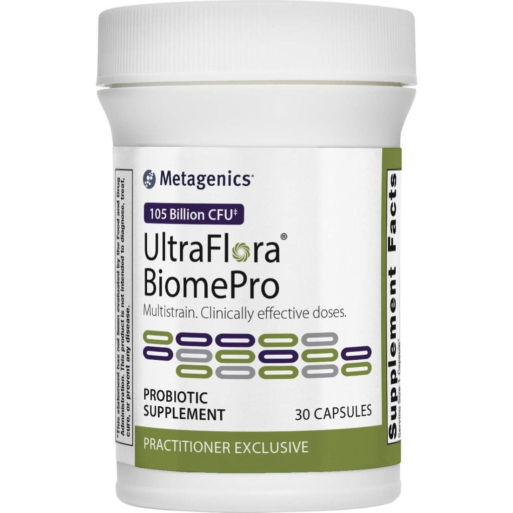 Metagenics UltraFlora BiomePro, Daily Multistrain Probiotic Supplement to Help Support Gastrointestinal and Immune Health - 30 Capsules, 1 Month Supply