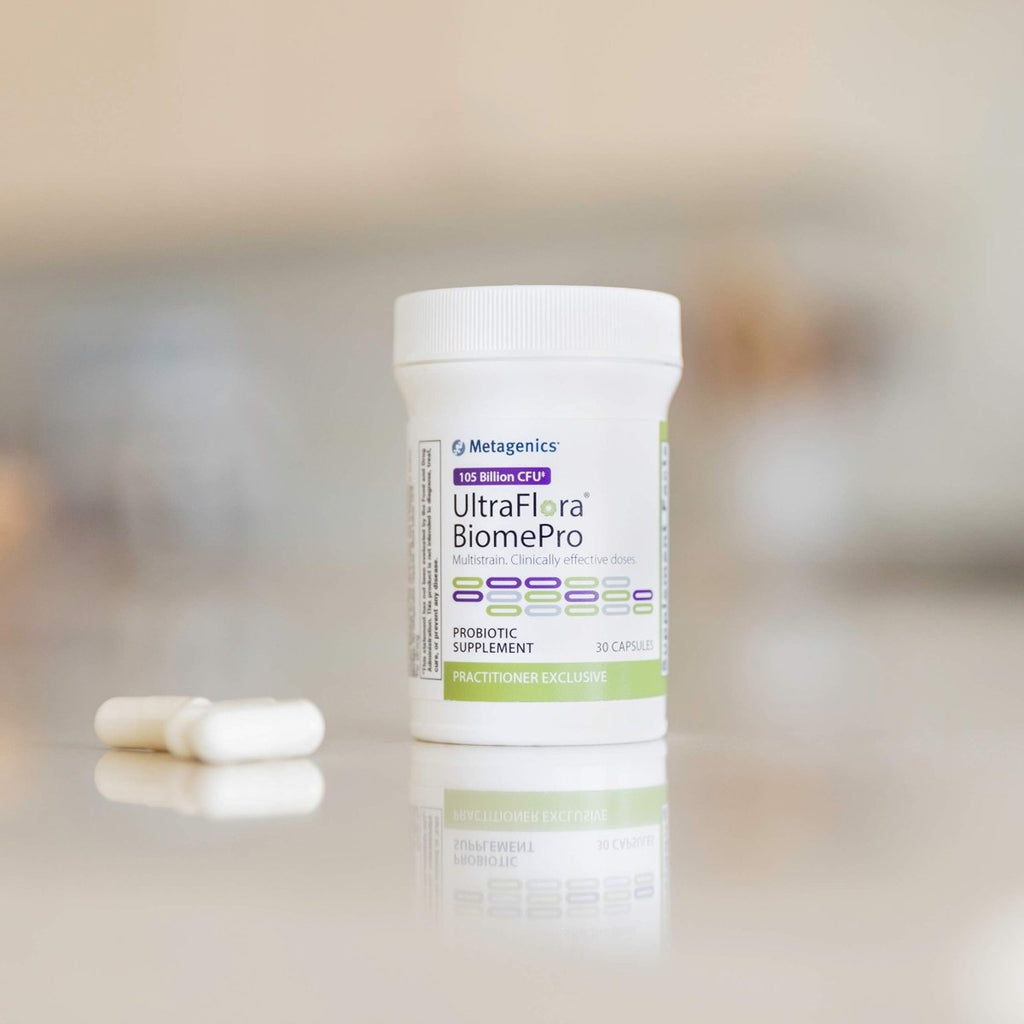 Metagenics UltraFlora BiomePro, Daily Multistrain Probiotic Supplement to Help Support Gastrointestinal and Immune Health - 30 Capsules, 1 Month Supply