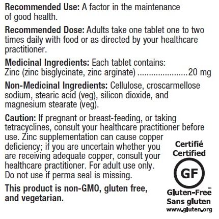 Metagenics Zinc A.G. Tablets - 180 Count