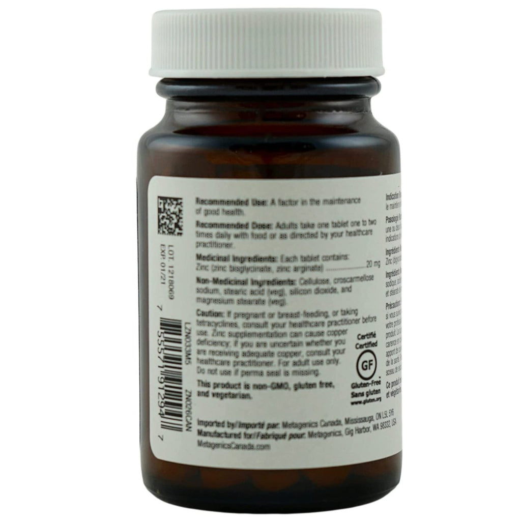 Metagenics Zinc A.G. Tablets - 180 Count