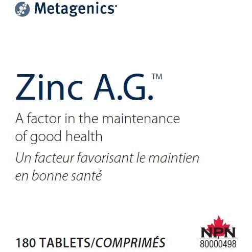 Metagenics Zinc A.G. Tablets - 180 Count
