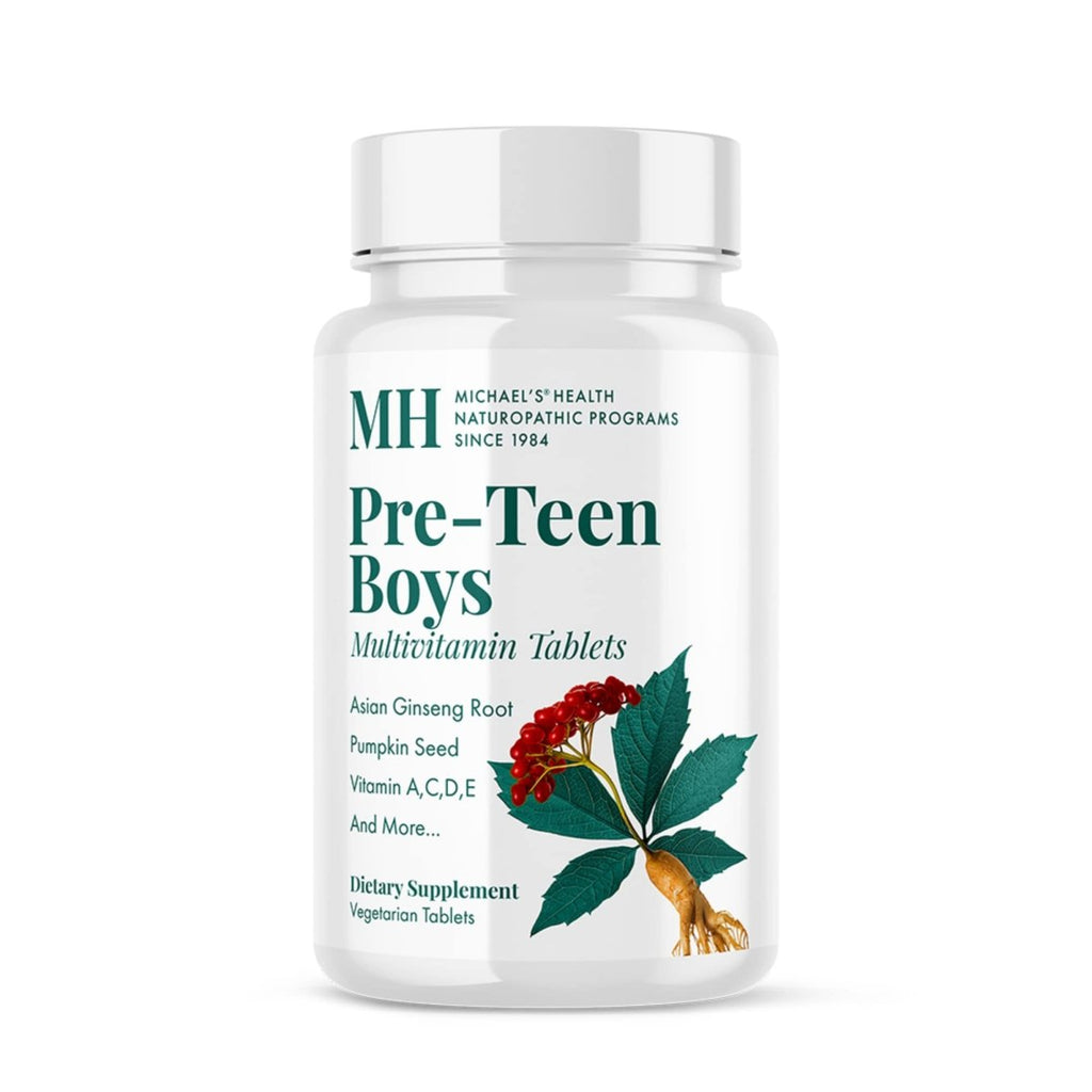 Michael's Naturopathic Programs - Pre-Teen Boys Daily Multi-Vitamin - 60 Vegetarian Tablets