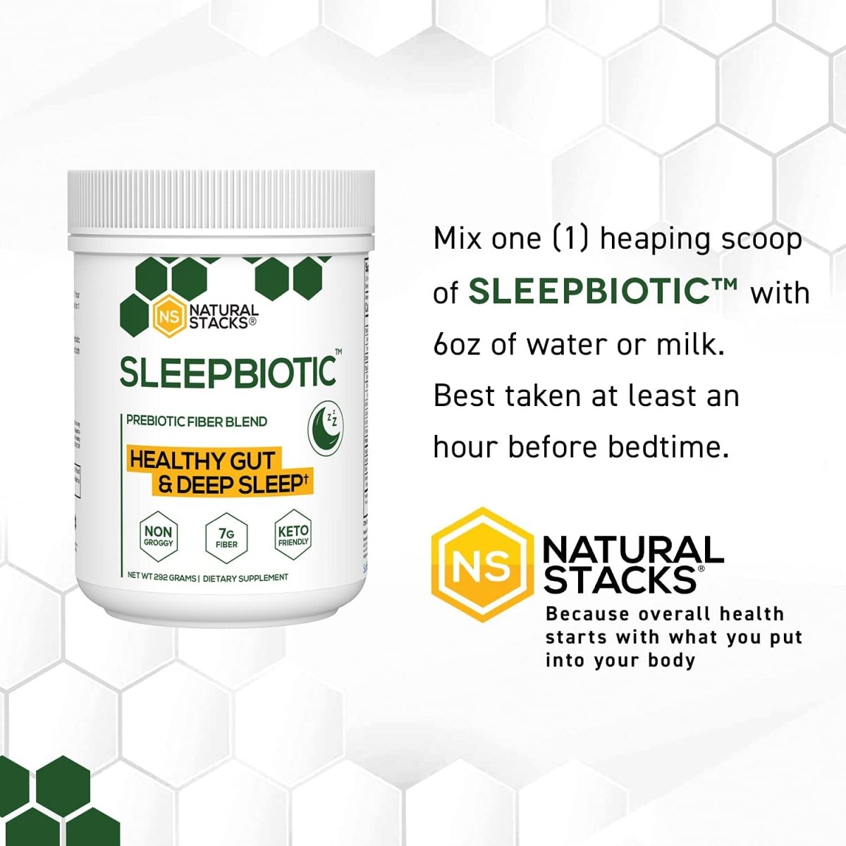 Natural Stacks - SleepBiotic Prebiotic Fiber Blend - 292 Grams