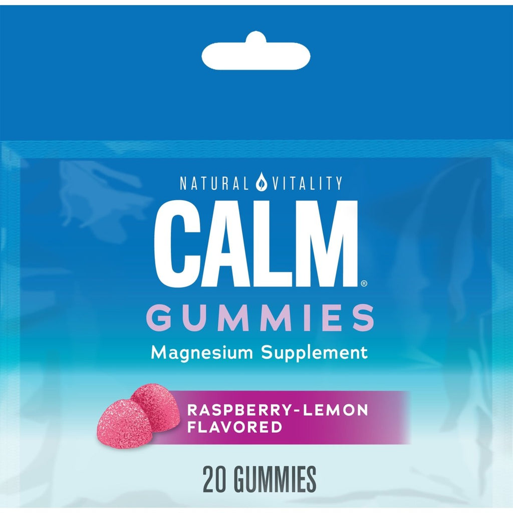 Natural Vitality Calm Gummies Raspberry Lemon 20 Gummies