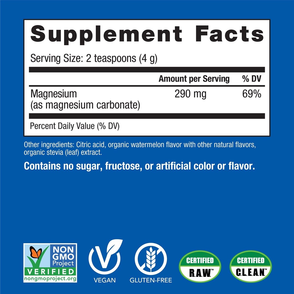 Natural Vitality Calm, Magnesium Supplement, Anti-Stress Drink Mix Powder, Original, Watermelon - 8 Ounce