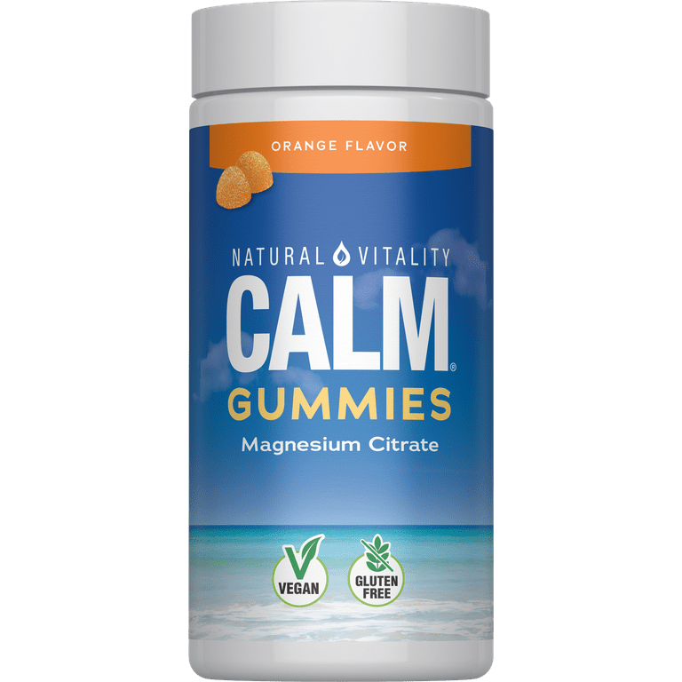 Natural Vitality Calm Orange Flavor 60 Gummies