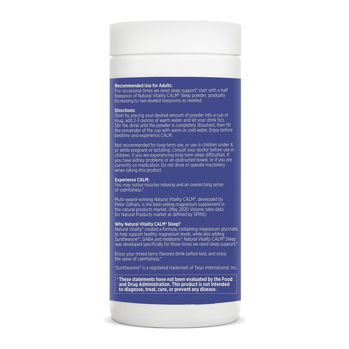 Natural Vitality Natural Calm Specifics Calmful Sleep Wildberry Flavor 6oz