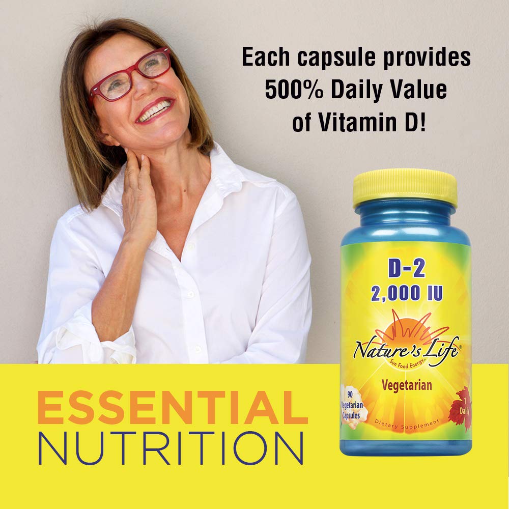 Nature's Life Vitamin D-2 2000 IU 90 Vcaps