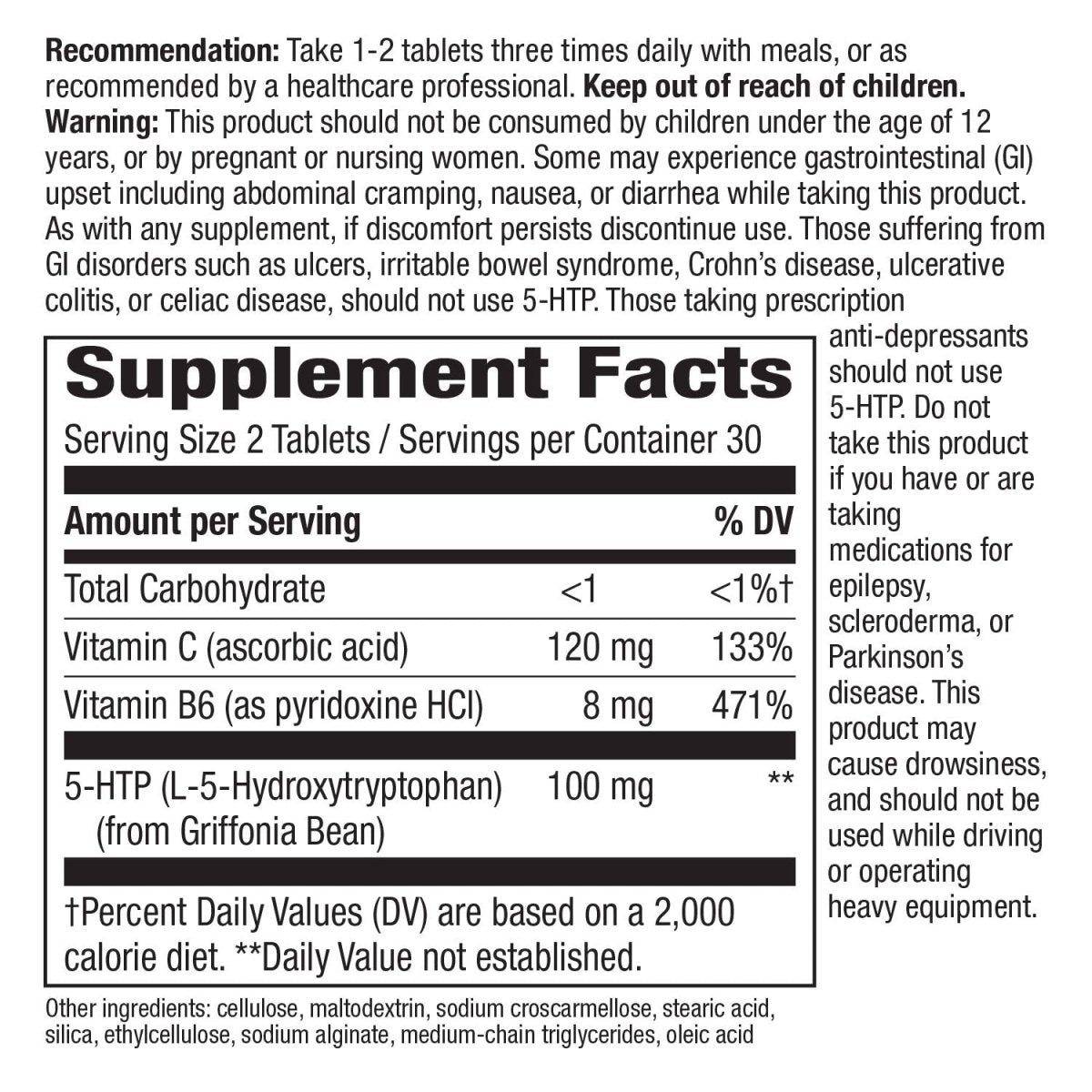 Nature's Way 5-HTP, 60 Count