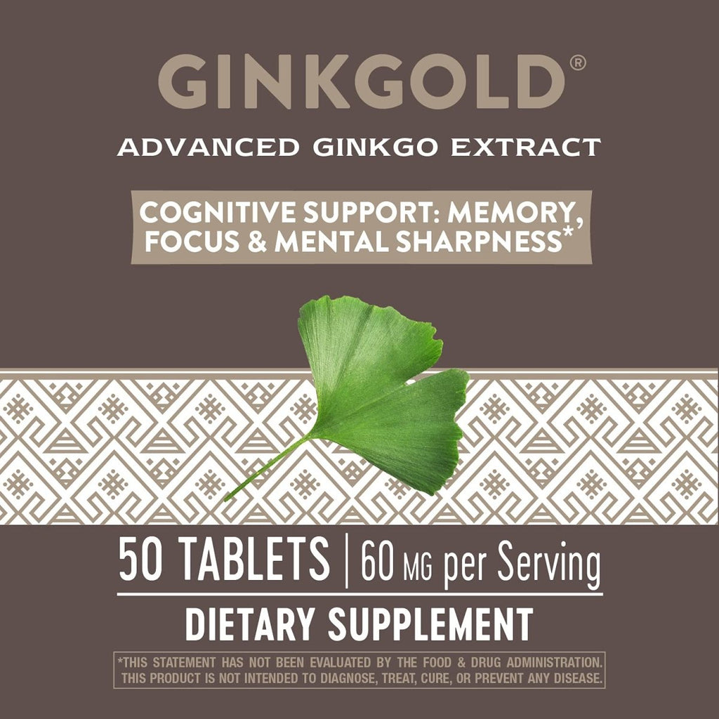 Nature's Way Advanced Ginkgold Extract - Cognitive and Memory Support* - 50 Tablets