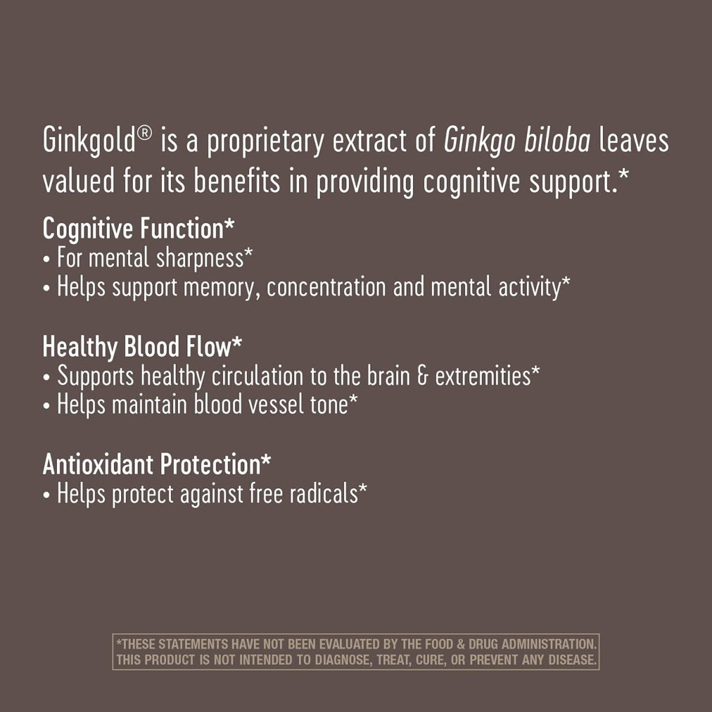 Nature's Way Advanced Ginkgold Extract - Cognitive and Memory Support* - 50 Tablets