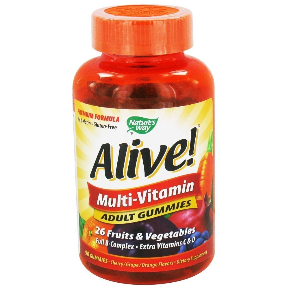 Nature's Way Alive Adult Multivitamin Gummy Chew, 90ct Bottle