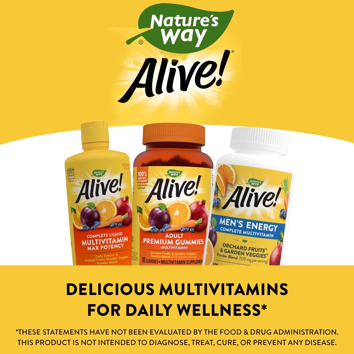 Nature's Way Alive! Complete Energy Multivitamin for Men, with High Potency B-Vitamins, Supports Cellular Energy*, 130 Tablets