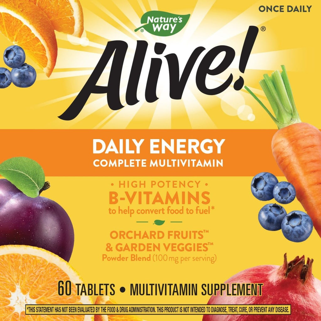 Nature?s Way Alive! Daily Energy Multivitamin 22 Vitamins and Minerals 60 Tablets