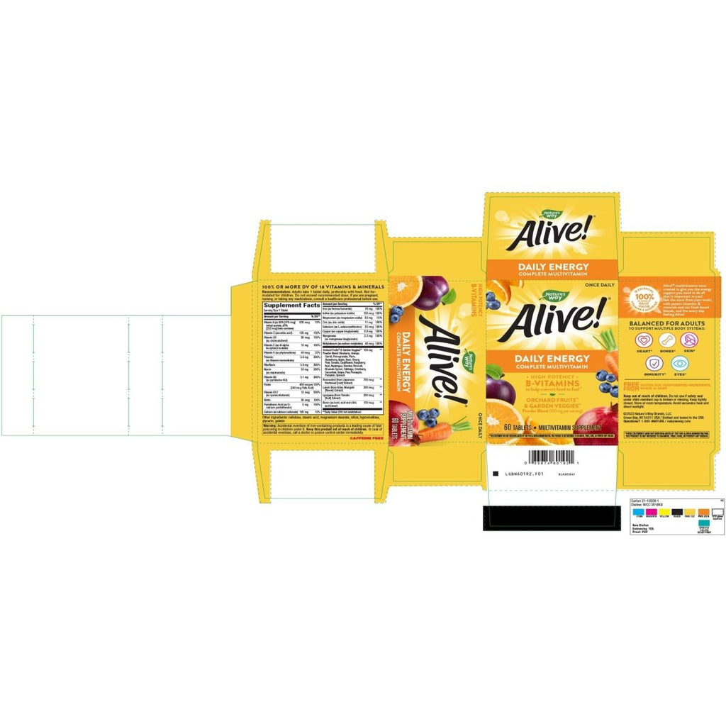 Nature?s Way Alive! Daily Energy Multivitamin 22 Vitamins and Minerals 60 Tablets