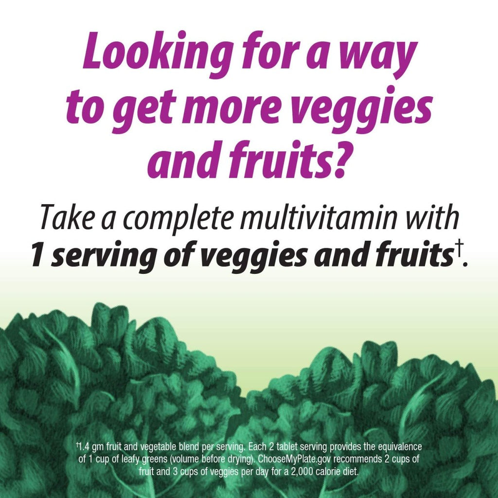 Nature's Way Alive! Garden Goodness Multivitamin for Women, 1 Serving Veggies & Fruits**, with Organic Kale, High Potency B-Vitamins, 60 Tablets