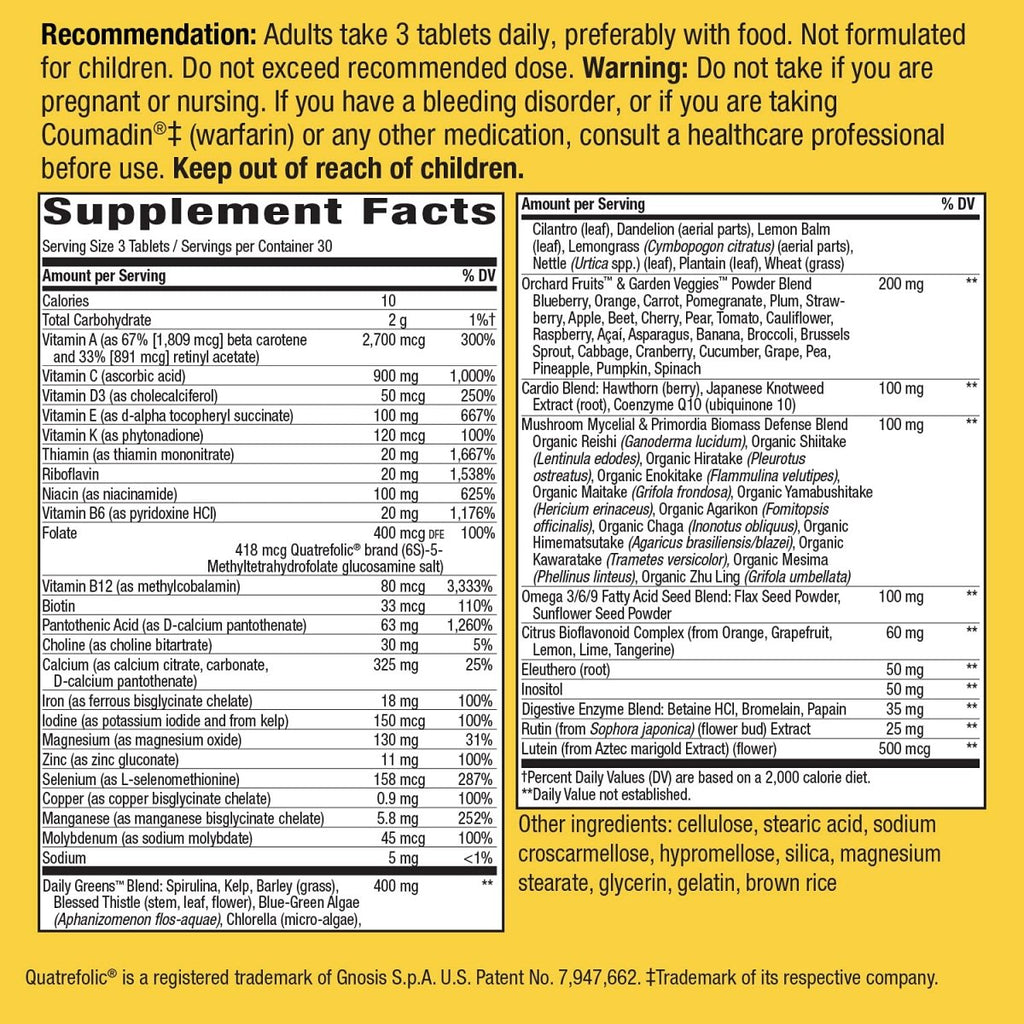 Nature's Way Alive! Max3 Potency Multivitamin, High Potency Antioxidants & B-vitamins to Support Daily Energy Metabolism*, 90 Tablets