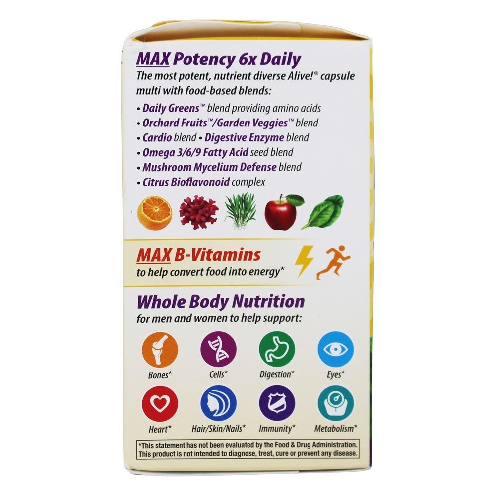 Nature's Way Alive! Max6 Potency Daily Multi No iron 15092 90 cap